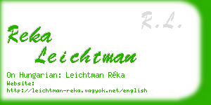 reka leichtman business card
